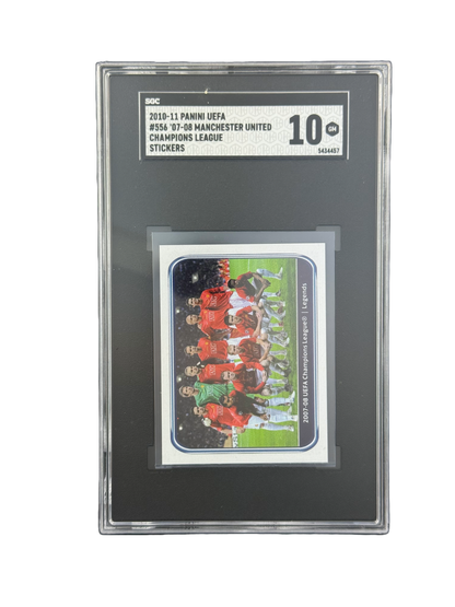 2010-11 PANINI UEFA
#556 '07-08 MANCHESTER UNITED
CHAMPIONS LEAGUE
STICKERS SGC 10
