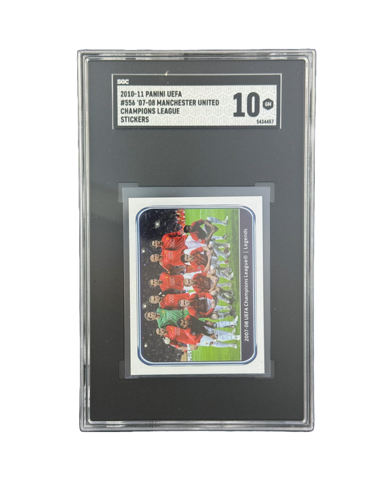 2010-11 PANINI UEFA
#556 '07-08 MANCHESTER UNITED
CHAMPIONS LEAGUE
STICKERS SGC 10