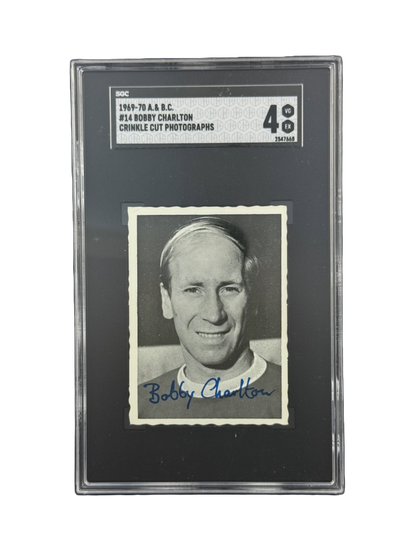 1969-70 A.& B.C.
#14 BOBBY CHARLTON
CRINKLE CUT PHOTOGRAPHS SGC 4