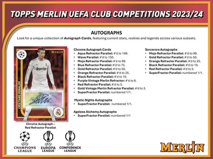 2023-24 Topps Merlin UEFA Club Competitions Hobby Box